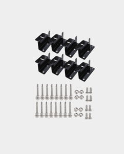 8x Aluminium Metal "Z" Mounting Bracket | Black