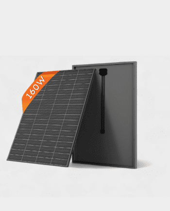 160W PERC Solar Panel | 12V Black Monocrystalline