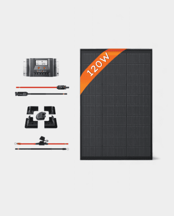 120W 12V MPPT All-Black Solar Panel Kit