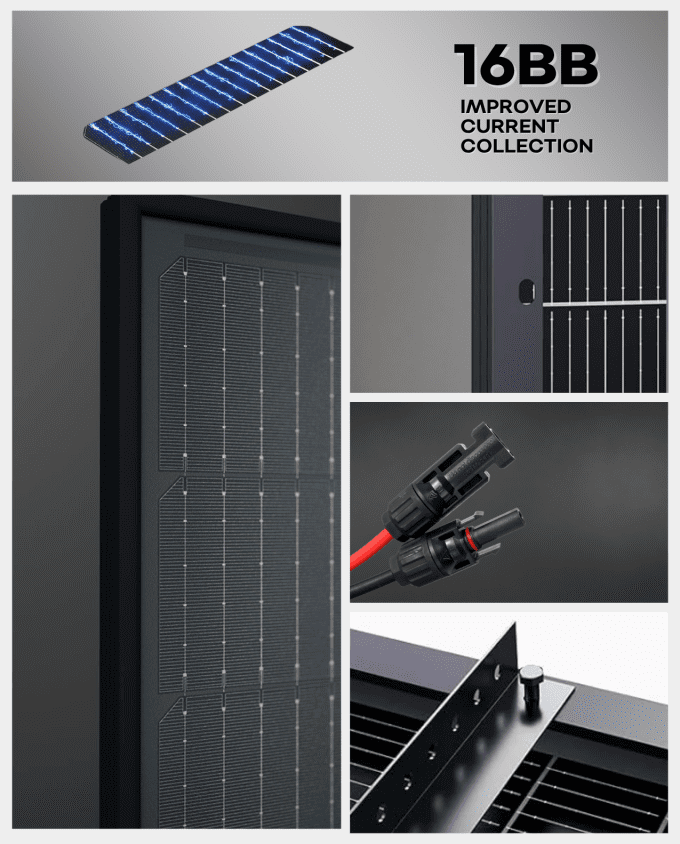 200W Bifacial Solar Panel N-Type Topcon All-Black - Image 6