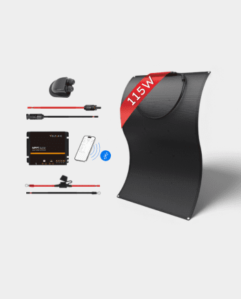 115W Flexible 12V MPPT Full-Black Solar Panel Kit