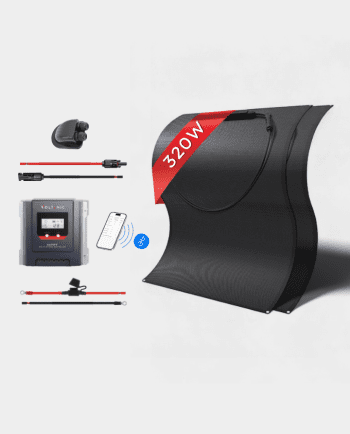 320W Flexible 12V MPPT Full-Black Solar Panel Kit | 2x160W