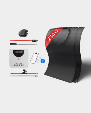 230W Flexible 12V MPPT Full-Black Solar Panel Kit | 2x115W